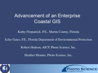 Advancement of an Enterprise Coastal GIS