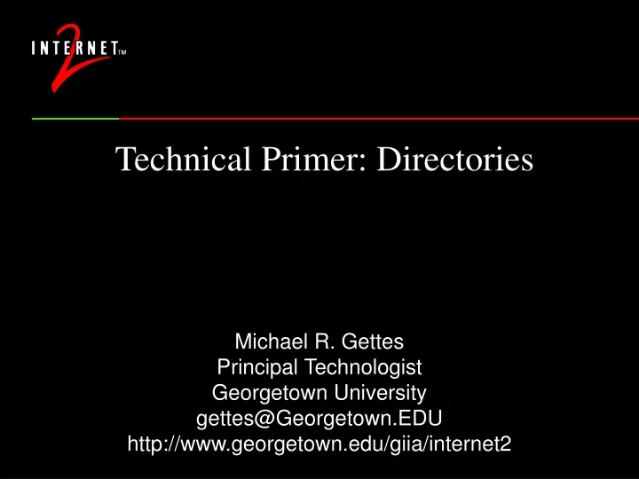 technical primer directories