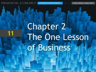 Chapter 2 The One Lesson of Business