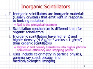 Inorganic Scintillators