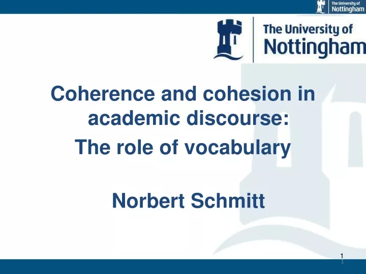 coherence and cohesion in academic discourse