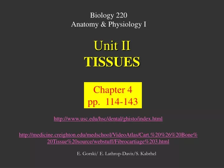 unit ii tissues