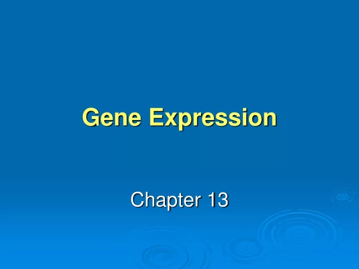 gene expression