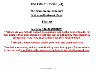 The Life of Christ (24)