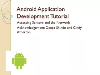 Android Application Development Tutorial