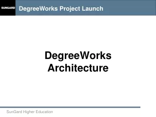 DegreeWorks Architecture