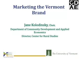 Marketing the Vermont Brand