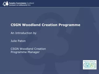 CSGN Woodland Creation Programme