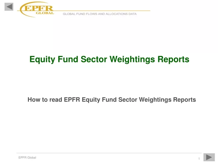 equity fund sector weightings reports