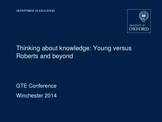 Thinking about knowledge: Young versus Roberts and beyond