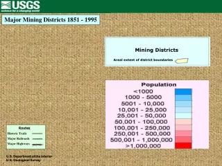 Major Mining Districts 1851 - 1995