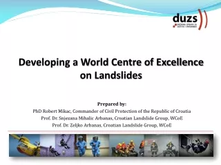 Developing a World Centre of Excellence on Landslides