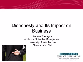 Dishonesty and Its Impact on Business