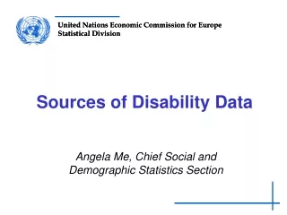 Sources of Disability Data