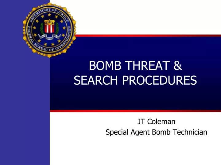 bomb threat search procedures