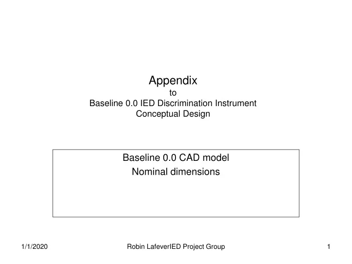 appendix to baseline 0 0 ied discrimination instrument conceptual design
