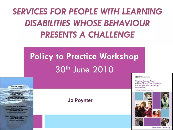 services for people with learning disabilities whose behaviour presents a challenge