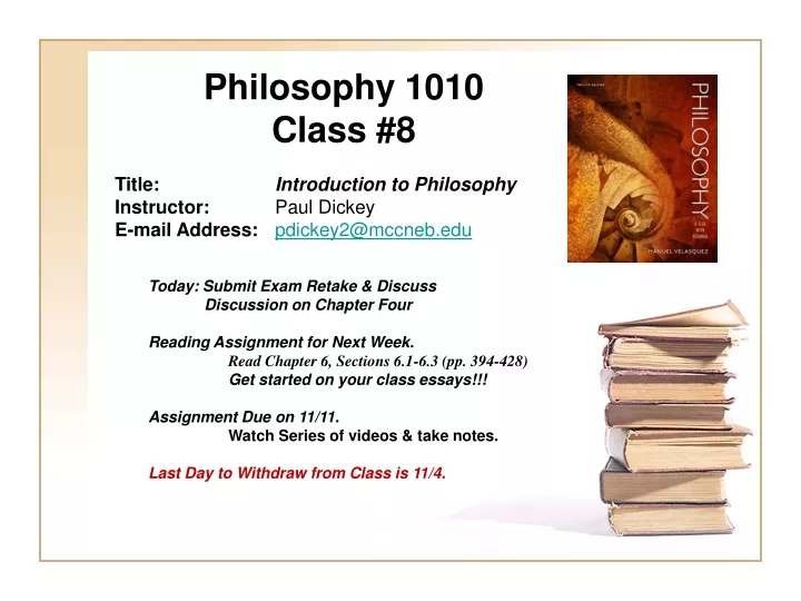 philosophy 1010 class 8