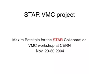 star vmc project