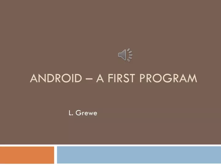 android a first program