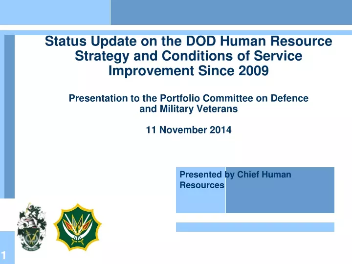 status update on the dod human resource strategy