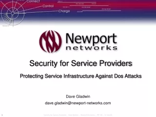 Security for Service Providers Protecting Service Infrastructure Against Dos Attacks