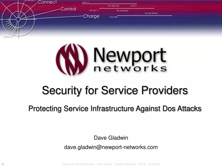 security for service providers protecting service infrastructure against dos attacks