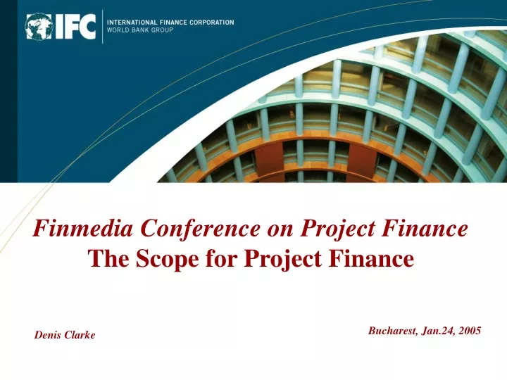 finmedia conference on project finance the scope