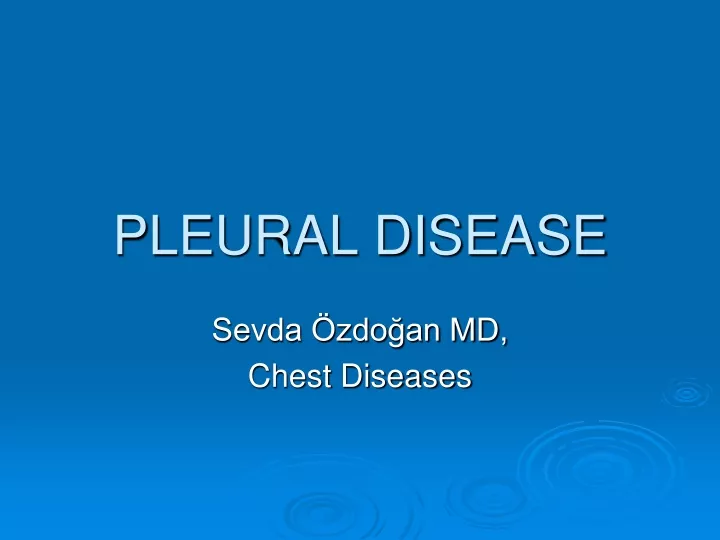 pleural disease