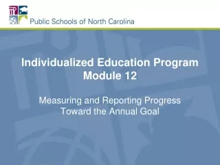 Individualized Education Program Module 12