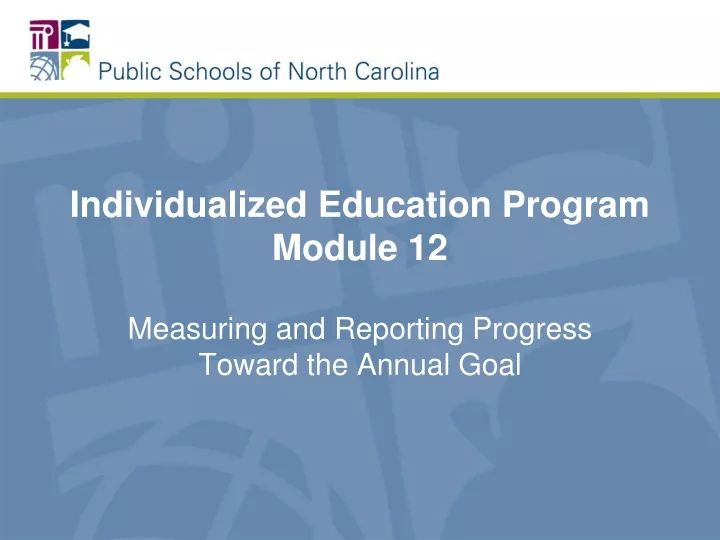 individualized education program module 12