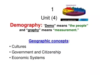 Unit (4) Demography:  “ Demo ” means  “the people”  and “ graphy ” means  “measurement.”