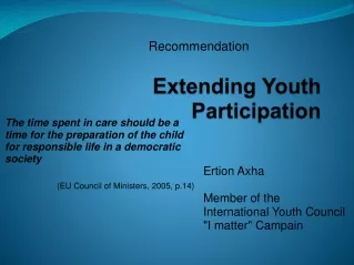 Extending Youth Participation