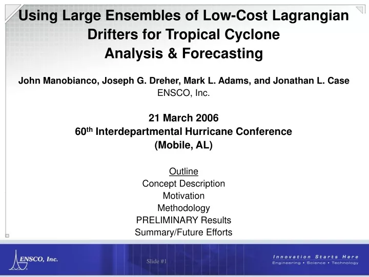 using large ensembles of low cost lagrangian