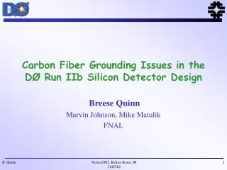 Carbon Fiber Grounding Issues in the DØ Run IIb Silicon Detector Design