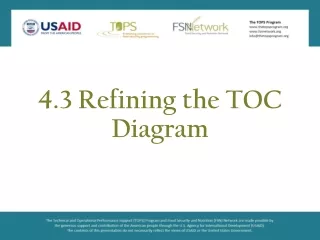 4.3 Refining the TOC Diagram