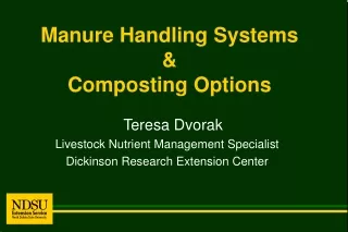 Manure Handling Systems  &amp;  Composting Options