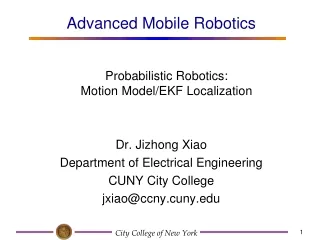 Probabilistic Robotics:  Motion Model/EKF Localization