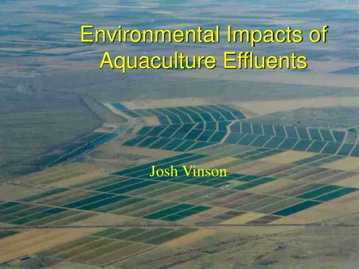 environmental impacts of aquaculture effluents