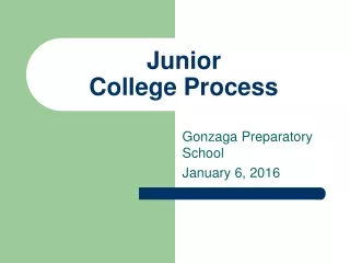 Junior College Process