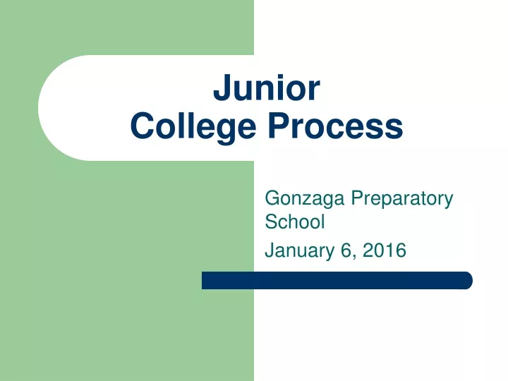 junior college process