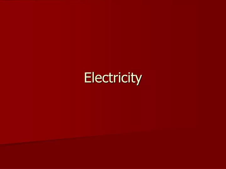 electricity