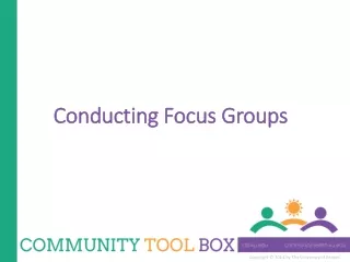 Conducting Focus Groups