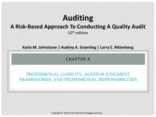 Professional Liability, Auditor Judgment Frameworks, and Professional Responsibilities