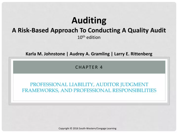 professional liability auditor judgment frameworks and professional responsibilities