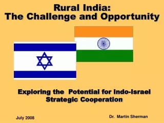 Rural India: The Challenge and Opportunity