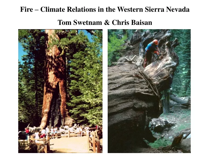 fire climate relations in the western sierra