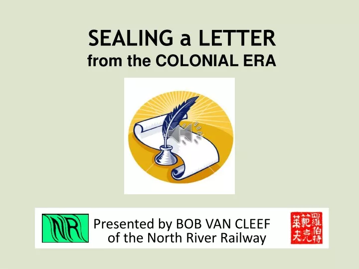 sealing a letter from the colonial era