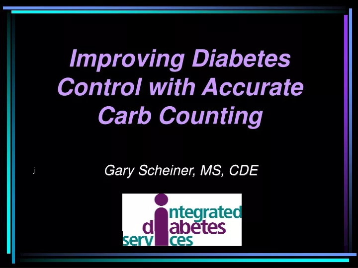 improving diabetes control with accurate carb