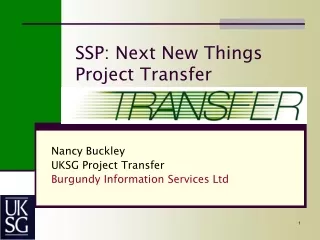 SSP: Next New Things Project Transfer